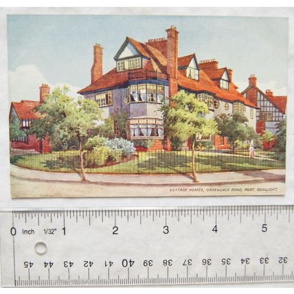 pre 1918 postcard Port Sunlight, Cottage Homes, Greendale Road ref2