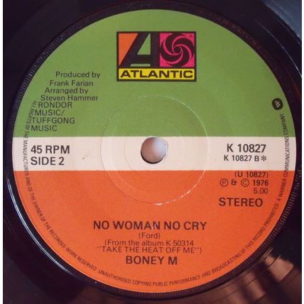 Boney M - Daddy Cool / No Woman No Cry - 7" Vinyl - 1st Pressing - Excellent