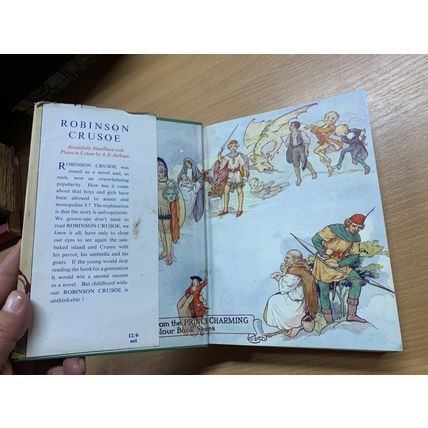 VINTAGE DANIEL DEFOE THE ADVENTURES OF ROBINSON CRUSOE ILLUSTRATED BOOK (P4) AA