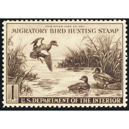 RW9, Mint XF NH $1 Duck - With Graded 90 PFC Certificate * Stuart Katz