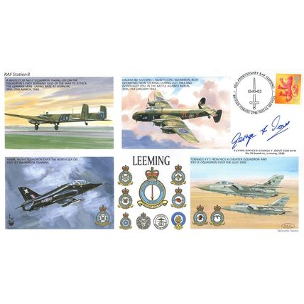 Leeming RAF Station George Dove WW2 10 Squadron Map LTD TO 100 Hand Signed FDC