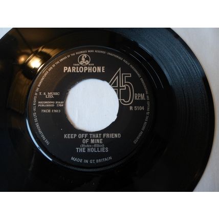 7" 1964. THE HOLLIES .JUST ONE LOOK . PARLOPHONE .R 5104. FIRST PRESS, EXCELLENT