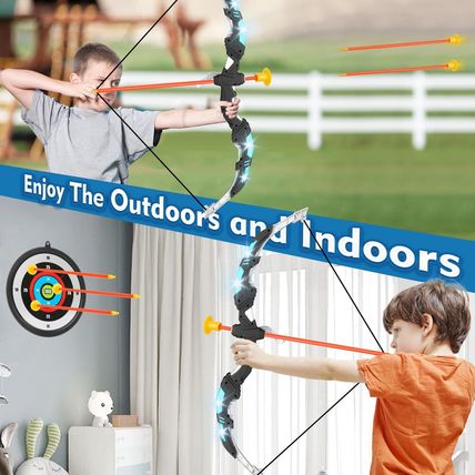 Kids Bow and Arrow Set, LED Light up Archery Toys Set for Kids Ages 4-8 8-12