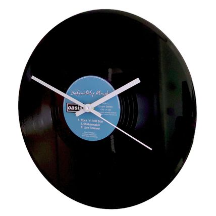 Oasis Definitely Maybe LP Vinyl Record Wall Clock - Ideal Gift For Oasis Fans