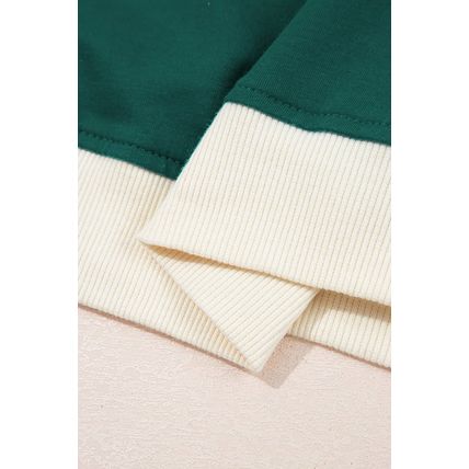 Evergreen Colorblock Edge Drop Shoulder T Shirt and Skort 2Pcs Set