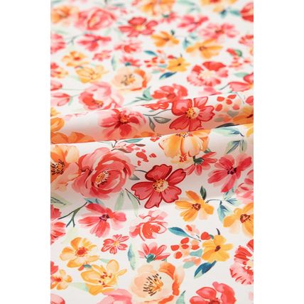Pink Boho Floral Bandeau Top and High Waist Wide Leg Pants Set