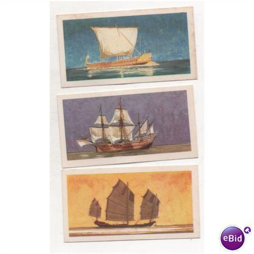 1970 Brooke Bond Tea cards x 3 The Saga of Ships Nos. 28, 10, 2 (set 8)