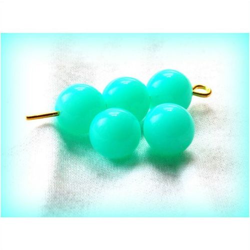 10 no. Fluorescent Aqua Cyan Neon Beads Round 8 mm Crafts Jewellery Making 2023