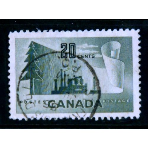 CANADA 1952 SG 441 20c GREY FORESTRY PRODUCTS FINE USED #4