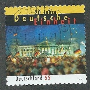 GER 2010 €0.55 (S/A) '20TH ANN REUNIFICATION OF GERMANY' FINE USED (EBID47-702)