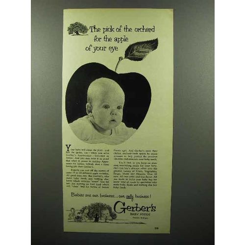 1951 Gerber's Baby Food Ad - The Pick of The Orchard