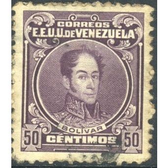 Venezuela 1915 - SG369 - 50c violet - Bolivar - used