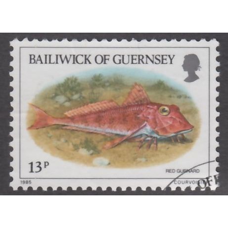 Guernsey 1985 13p Fish, SG 333 (Scott #309), used