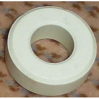 Matt white ceramic Insulator 24.3 dia 11.7 hole 9.6mm long RF or antenna