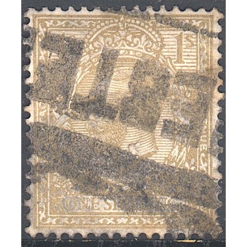 GB stamps 1912 - KGV - SG395 - 1s brown - used