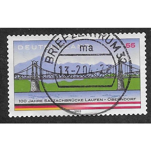 GER 2003 55c (S/A)'100TH ANN OF OBENDORF - LAUFEN BRIDGE' FINE USED(EBID60-796)