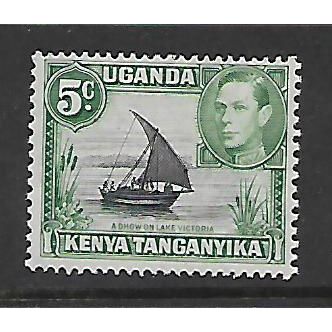 KENYA UGANDA & TANGANYIKA 1938 5c BLACK AND GREEN SG 132 M / MINT