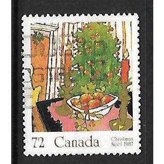 CANADA 1987 CHRISTMAS PLANTS 72c MISLETOE AND DECORATED TREE SG1257 FINE USED
