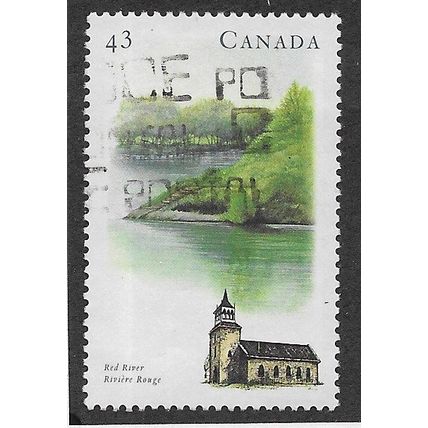 CAN 1993 43c 'RIVERS- RED RIVER' (3RD SERIES) FINE USED (EBID71-253)