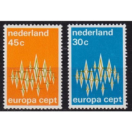 NIEDERLANDE NETHERLANDS [1972] MiNr 0987-88 ( **/mnh ) CEPT