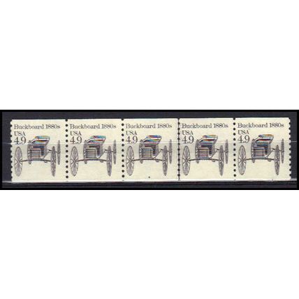 2124 4.9c Buckboard Fine MNH Dry Gum PNC 4/5 X0305