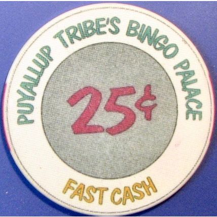 Puyallup. 25¢ Casino Chip. Tacoma, WA. Y05.
