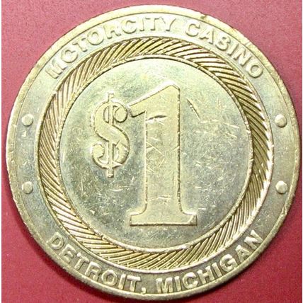 Motor City. $1 Casino Token. Detroit, MI. U73.