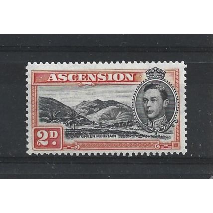 Ascension.SG41a 2d Green Mountain.Perfs 13.Mounted Mint.Aug24b