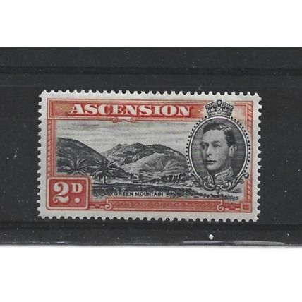 Ascension.SG41b 2d Green Mountain.Perfs 14.Mounted Mint.Aug24