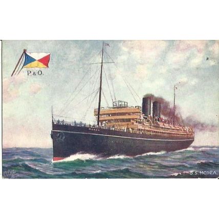 P&O SS MOREA Tuck Oilette Postcard (9896)