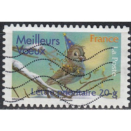 France 2007 Michel 4342 O Cote (2008) 1.50 € Oiseau avec chapeau de fête