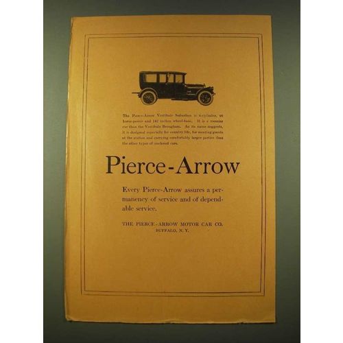1918 Pierce-Arrow Ad - Every Pierce-Arrow assures a permanency of service