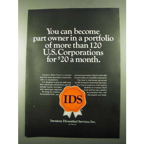 1969 Investors Diversified Services Ad - a Portfolio