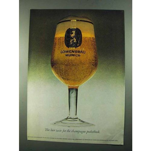 1969 Lowenbrau Beer Ad - For Champagne Pocketbook