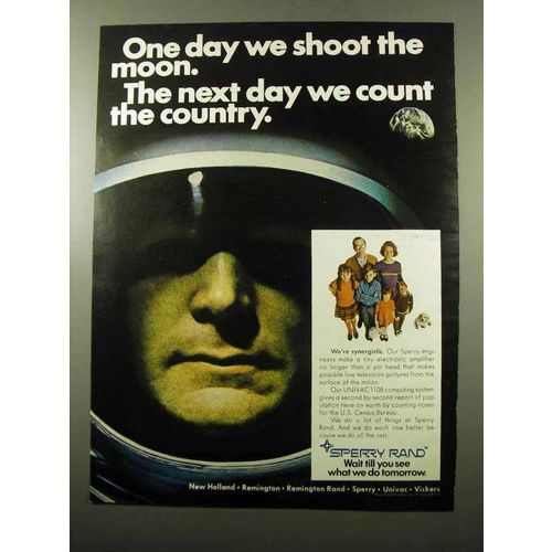 1969 Sperry Rand Electronic Amplifier & Univac 1108 Ad