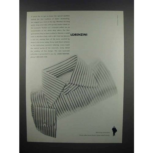 1998 Lorenzini Shirt Designer Fashion Ad
