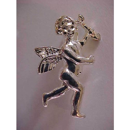 Silver Angel Pin SET 3 Angel of Happiness Love and Harmony Angels Valentines 1"