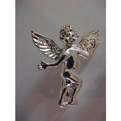 Silver Angel Pin SET 3 Angel of Happiness Love and Harmony Angels Valentines 1"
