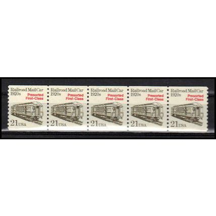 2265 21c Mail Car Fine MNH Dry Gum PNC 1/5 X1189