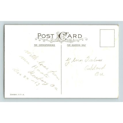 1913 Christmas Dinner Young Boy Embossed Postcard (A20)