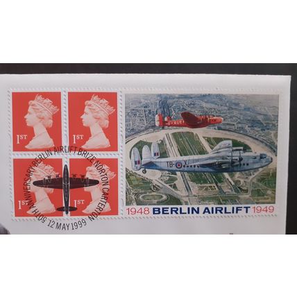 1999 PNC Limited Edition UK Stamps & Berlin Airlift 50th Anni Medallion Cover