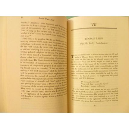 SEVEN WISE MEN OF COLONIAL AMERICA by RICHARD M GUMMERE 1967 HCDJ