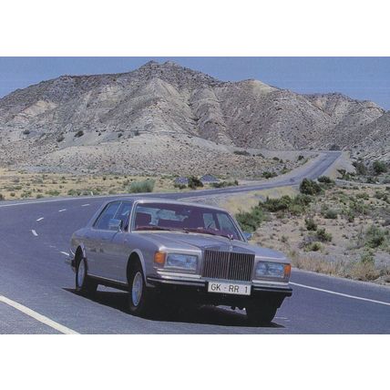 Rolls Royce 1980s Silver Spirit Car Personal Number Plate Postcard