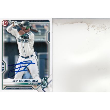 JULIO RODRIGUEZ 2021 AUTOGRAPHED SEATTLE MARINERS ALL-STAR MVP OUTFIELDER J-ROD