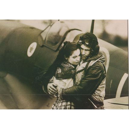Military War Plane Pilot Reunited With Girlfriend Photo Postcard
