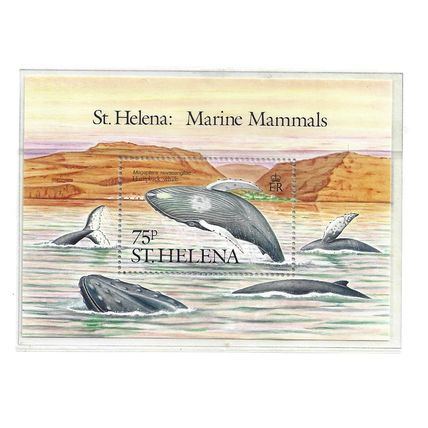 St Helena.Marine Mammals Mini Sheet 513.Unmounted Mint.Mar24