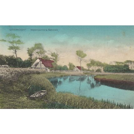 Otterndorf Medampartie B Scholien Boat Old German Postcard