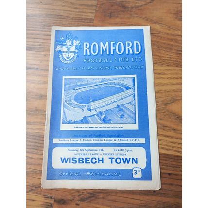 1962/63 Romford vs Wisbech Town - Southern League ** FREE P&P **