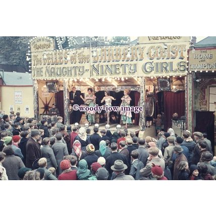 pu1938 - Naughty-Ninety Girls at Nottingham Goose Fair Oct.1958 - print 6x4