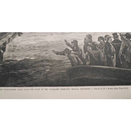 The International Yacht Races .. the Start At The "Scotland" Light-ship 1885